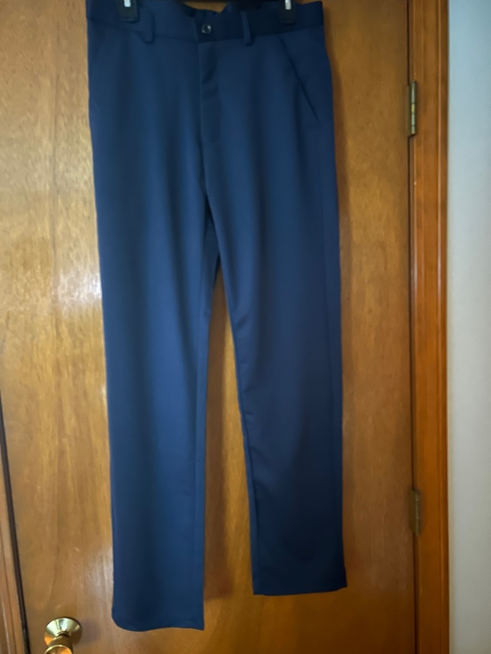Men's Navy Dress Pants - Tailored Straight Fit